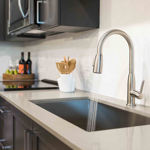 Live 8 West - Open sink with granite countertop